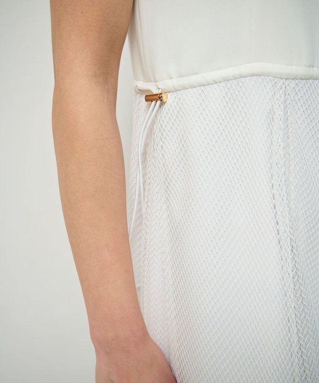 GRACE CONTINENTAL メッシュコンビキャミワンピース ホワイト