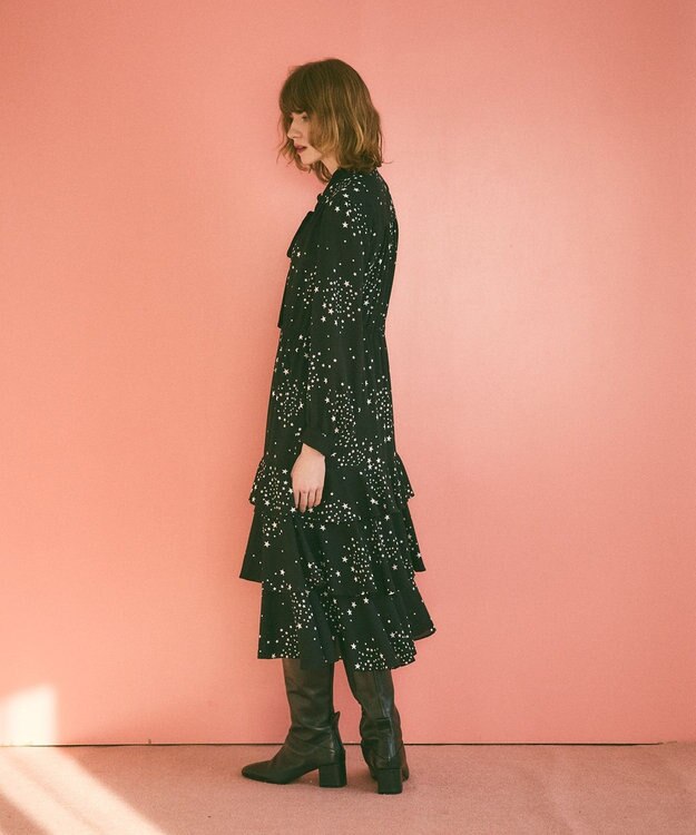 GRACE CONTINENTAL エトワールドレープドレス ブラック