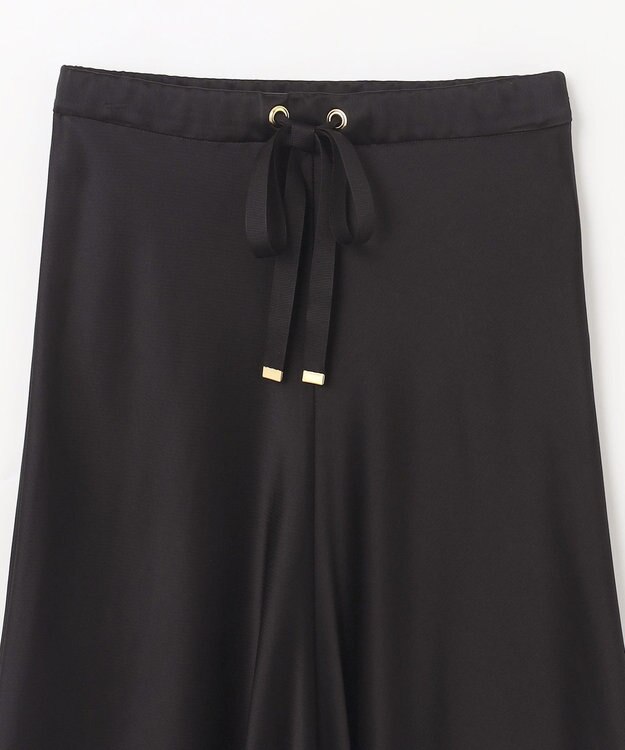 GRACE CONTINENTAL サテンバイアスロングスカート ブラック
