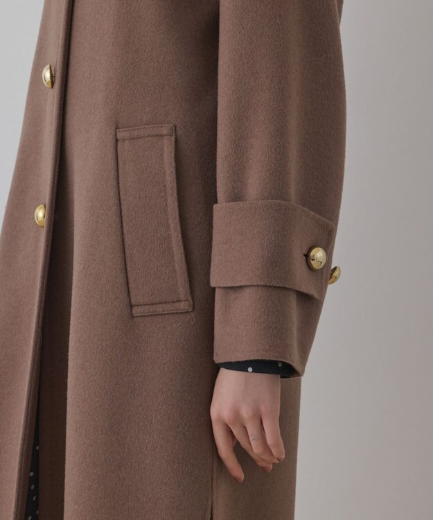 GRACE CONTINENTAL ウールカシミヤリバーコート ブラウン