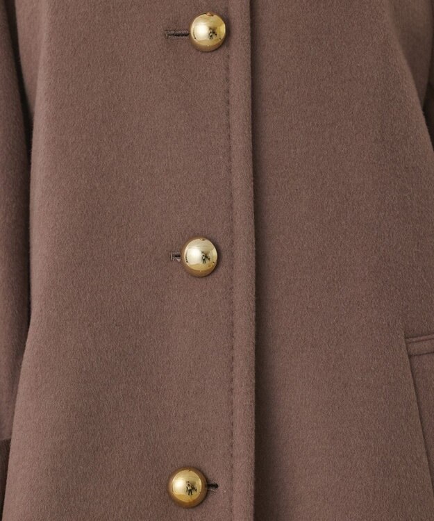 GRACE CONTINENTAL ウールカシミヤリバーコート ブラウン