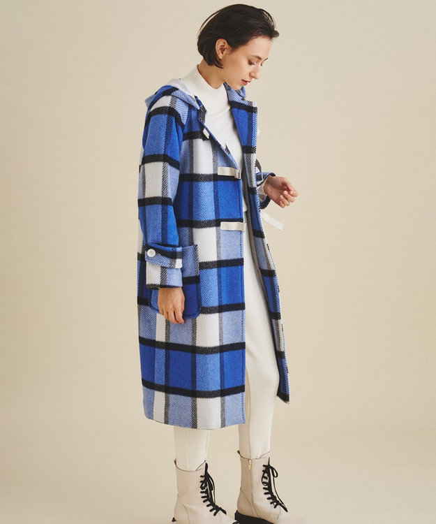 グレースコンチネンタル　チェックロングコート GRACE CONTINENTAL - グレースコンチネンタル チェックロング