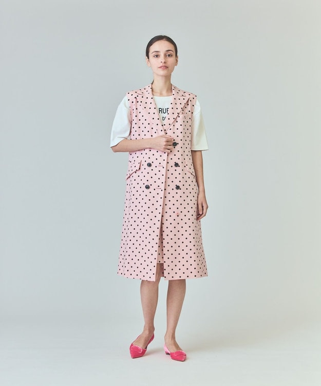 GRACE CONTINENTAL ドットジレドレス ピンク