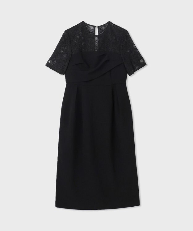 GRACE CONTINENTAL タックドレープコクンドレス ブラック