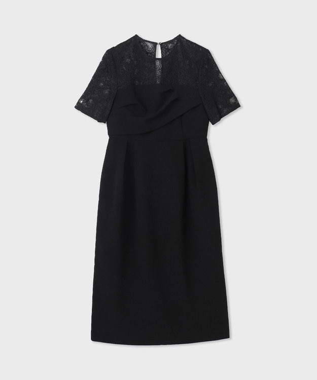 GRACE CONTINENTAL タックドレープコクンドレス ブラック