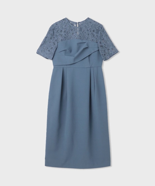 GRACE CONTINENTAL タックドレープコクンドレス ブルー