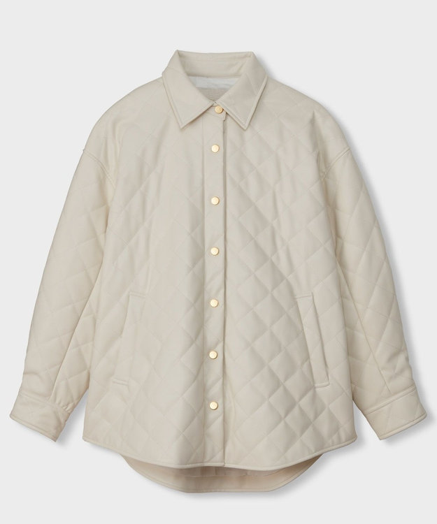 GRACE CONTINENTAL オーバーサイズキルトジャケット ホワイト