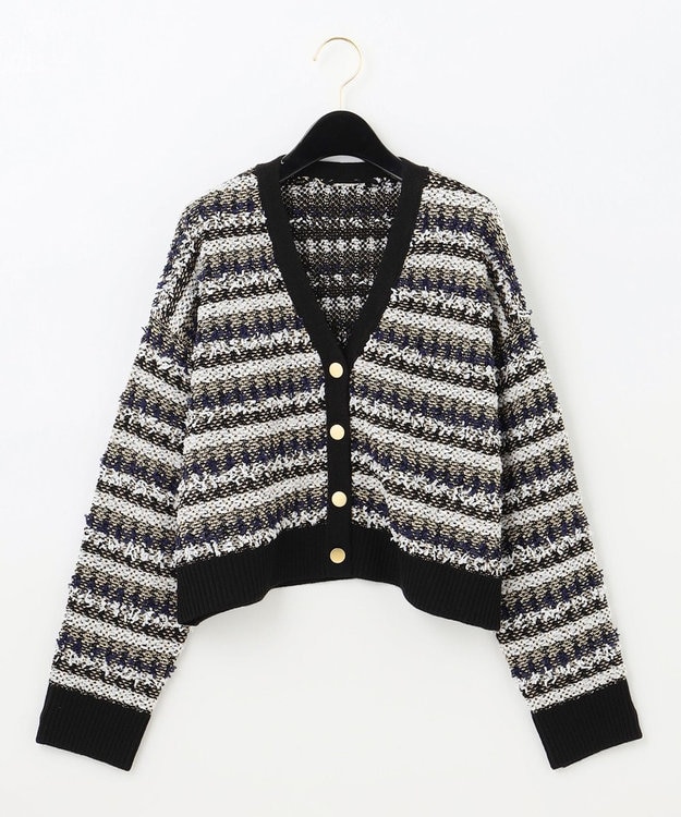 グレースコンチネンタル　ツィディーリボンヤーンカーディガン　36 ツイーディーリボンヤーンカーディガン / GRACE CONTINENTAL