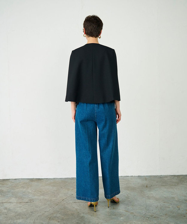 GRACE CONTINENTAL ケープスリーブジャケット ブラック