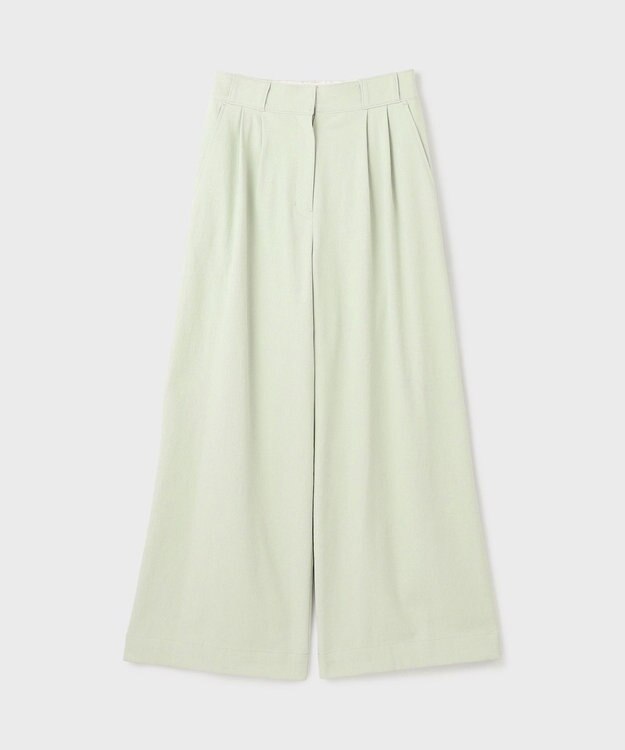 GRACE CONTINENTAL ストレッチワイドパンツ グリーン
