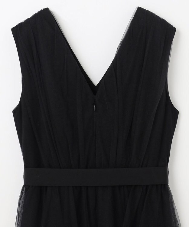 GRACE CONTINENTAL チュールドレープドレス ブラック