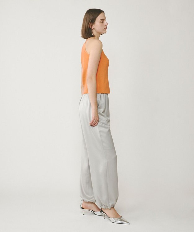 GRACE CONTINENTAL ハイゲージ畦ニットトップ オレンジ