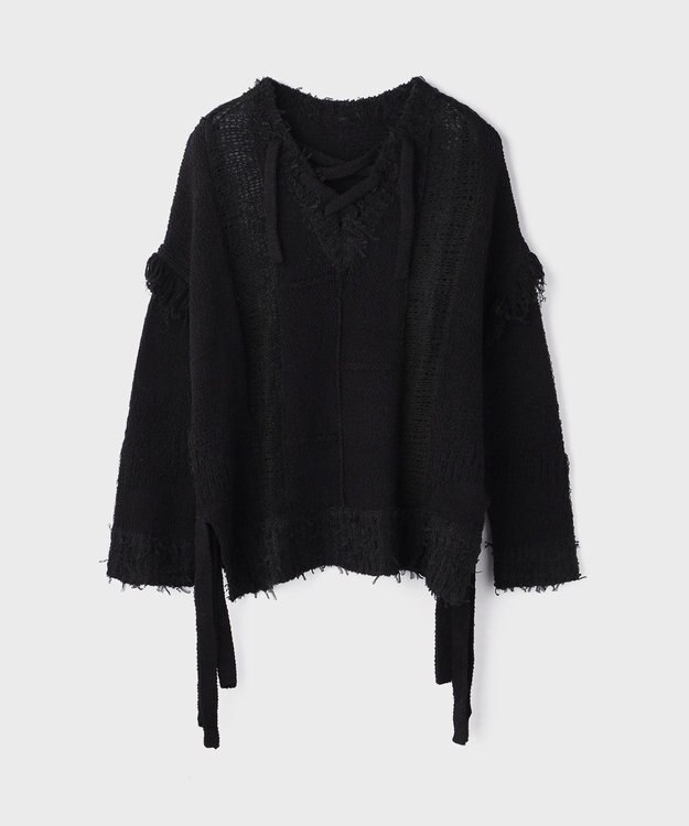 GRACE CONTINENTAL ルーズオーバーニットトップ ブラック