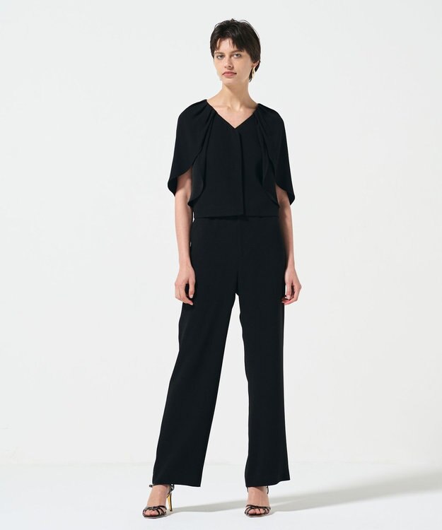 GRACE CONTINENTAL サイドラインイージーパンツ ブラック