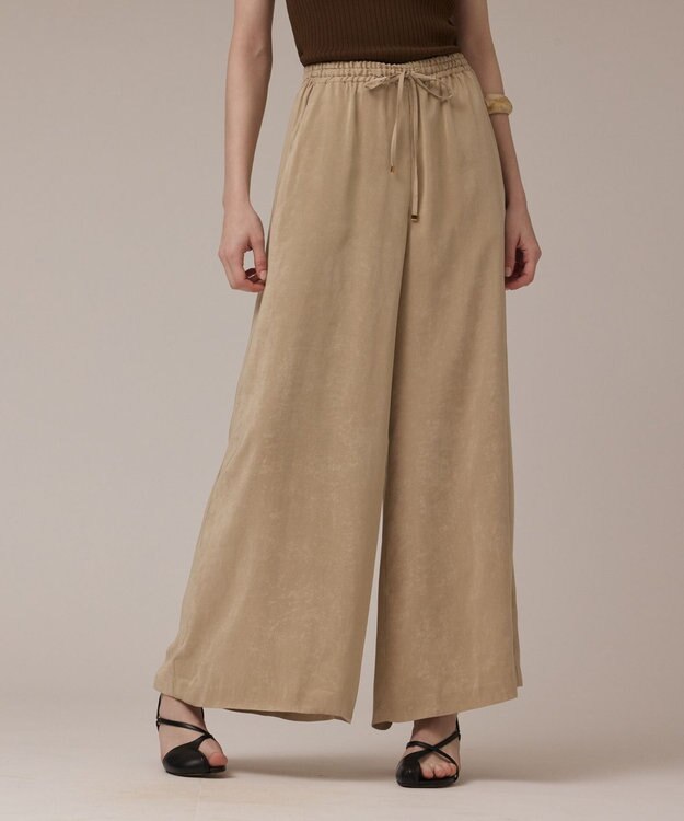 GRACE CONTINENTAL フィブリルイージーパンツ ベージュ