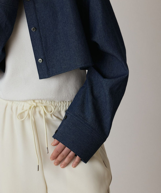 GRACE CONTINENTAL タックスリーブデニムシャツ インディゴ