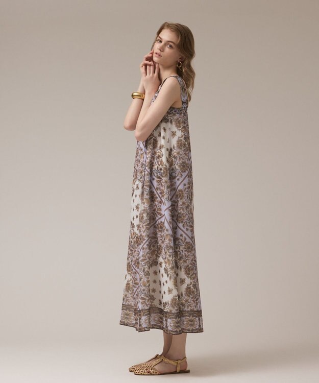 GRACE CONTINENTAL マルチWAYシフォンワンピース ブラウン