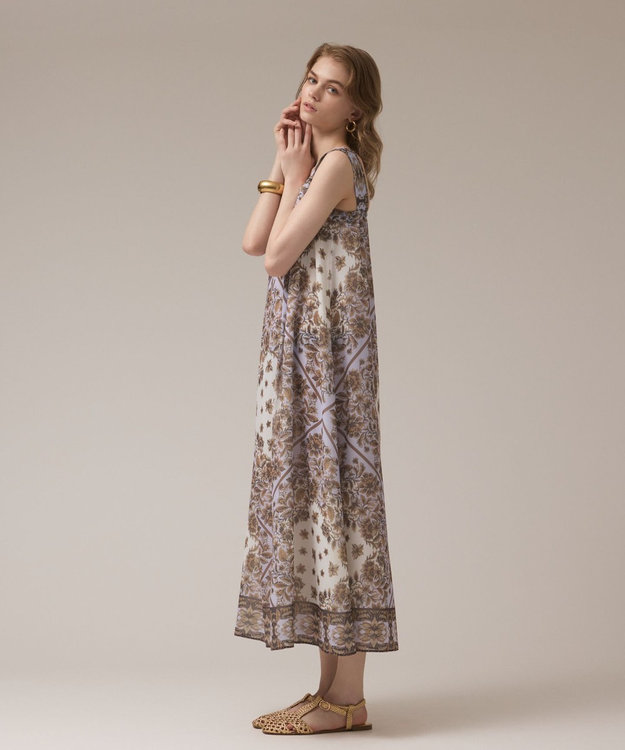 GRACE CONTINENTAL マルチWAYシフォンワンピース ブラウン