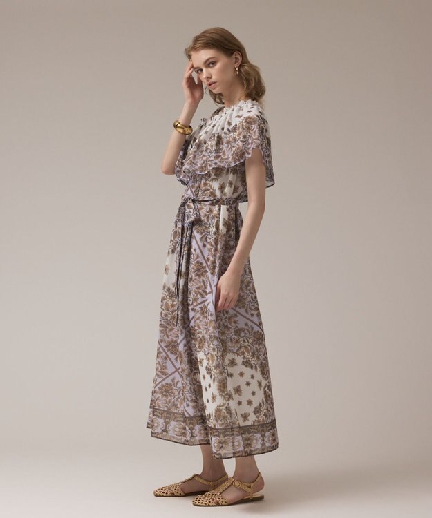 GRACE CONTINENTAL マルチWAYシフォンワンピース ブラウン