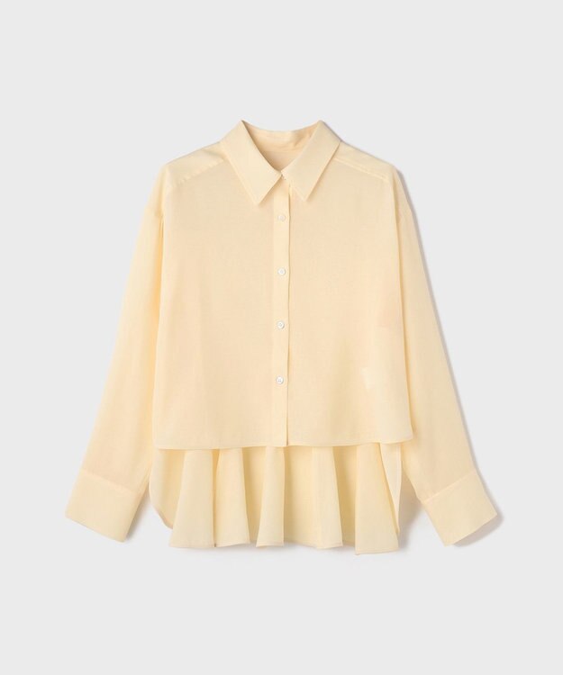 GRACE CONTINENTAL バックフレアシャツ イエロー
