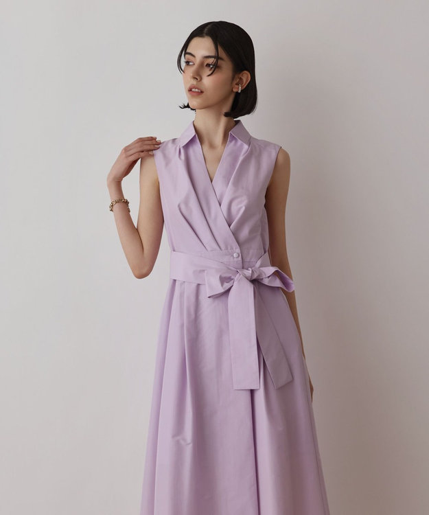 GRACE CONTINENTAL トリアセコットンワンピース ラベンダー