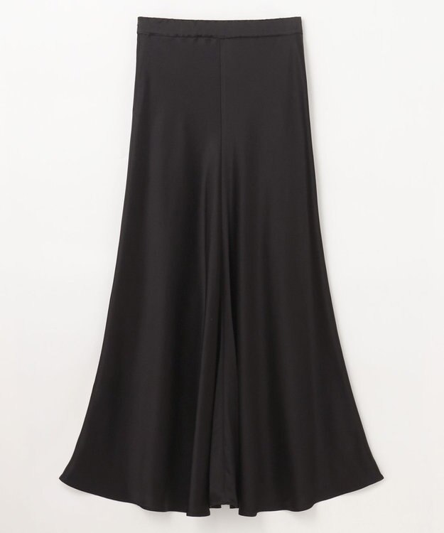 GRACE CONTINENTAL サテンバイアスロングスカート ブラック