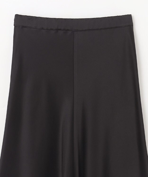 GRACE CONTINENTAL サテンバイアスロングスカート ブラック