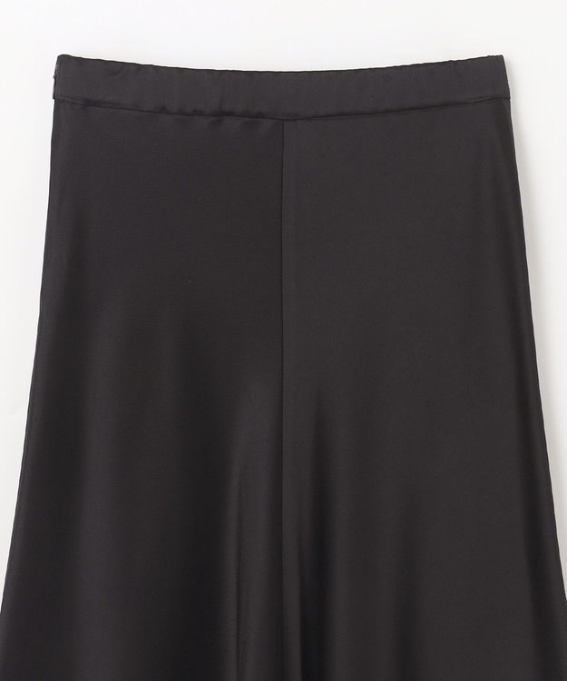 GRACE CONTINENTAL サテンバイアスロングスカート ブラック
