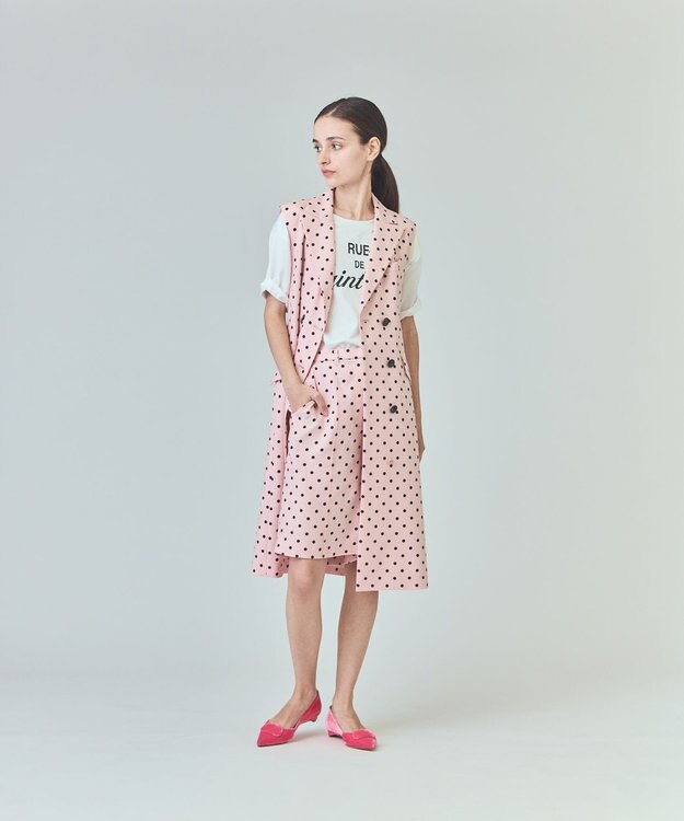 GRACE CONTINENTAL ドットジレドレス ピンク