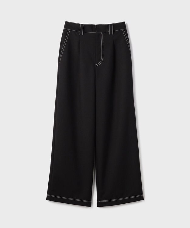 GRACE CONTINENTAL タックカーブパンツ ブラック