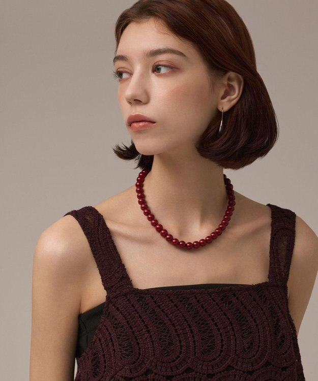 GRACE CONTINENTAL クロシェレースキャミ ブラウン