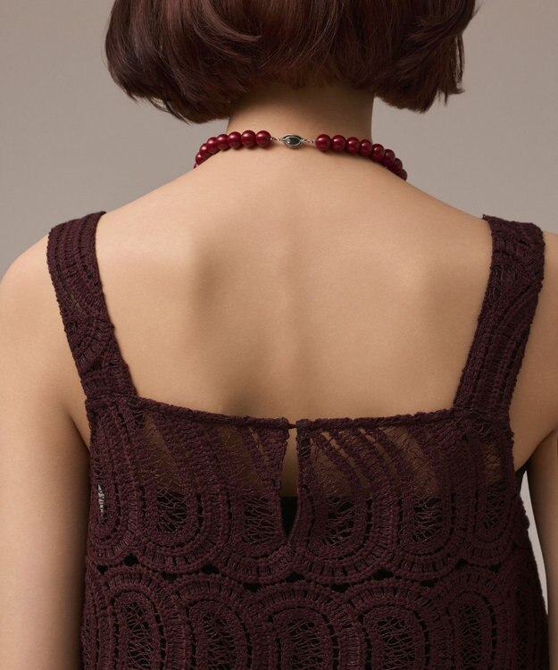 GRACE CONTINENTAL クロシェレースキャミ ブラウン