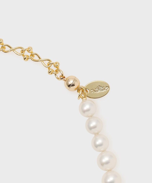 GRACE CONTINENTAL パールリボンネックレス ホワイト