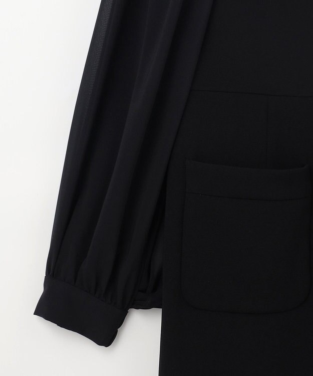 GRACE CONTINENTAL シアスリーブレイヤードレス ブラック