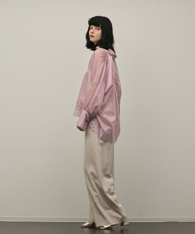 GRACE CONTINENTAL シアースキッパートップ ピンク