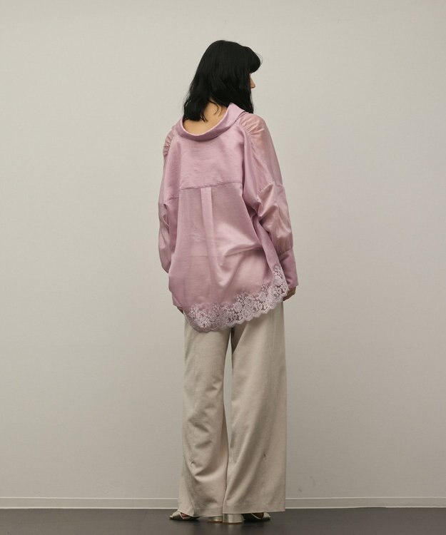 GRACE CONTINENTAL シアースキッパートップ ピンク