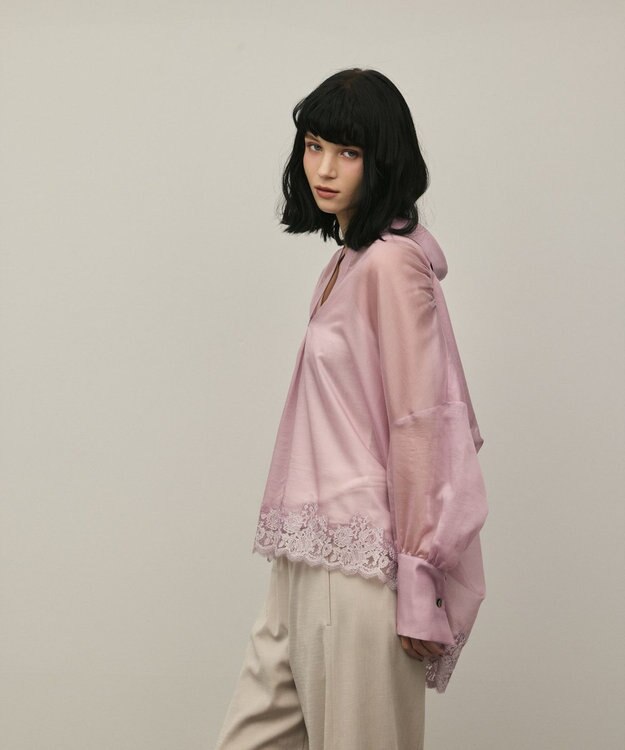 GRACE CONTINENTAL シアースキッパートップ ピンク