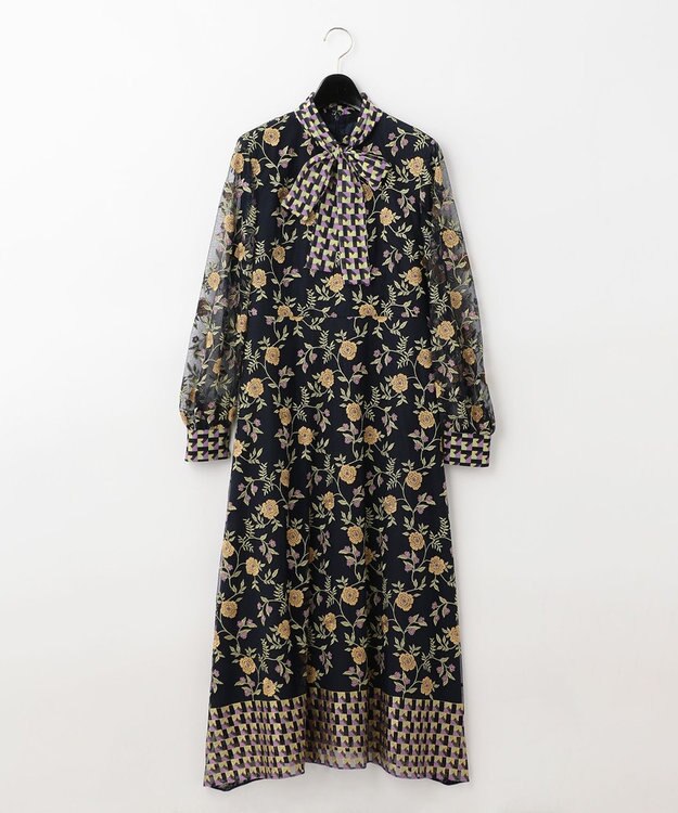 GRACE CONTINENTAL 花柄総刺繍ワンピース ミックスフラワー刺繍ワンピース / GRACE CONTINENTAL | GRACE