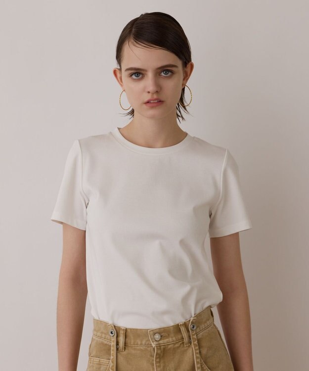 GRACE CONTINENTAL コンパクト天竺トップ ホワイト