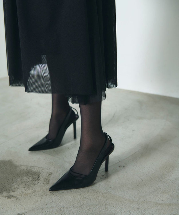 GRACE CONTINENTAL チュールコンビニットワンピース ブラック