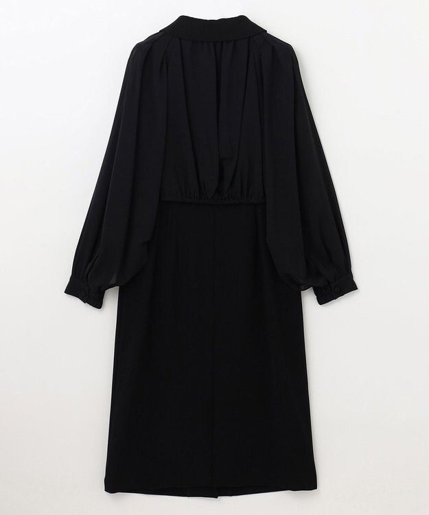 GRACE CONTINENTAL シアスリーブレイヤードレス ブラック