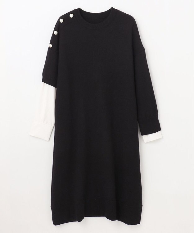 グレースコンチネンタル レイヤードニットワンピース 36size レイヤードレースニットワンピース / GRACE CONTINENTAL | GRACE