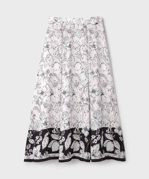 GRACE CONTINENTAL フルーツフラワープリントスカート キナリ