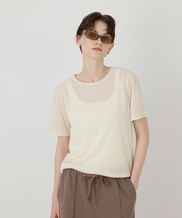 GRACE CONTINENTAL シアーベロアカットトップ キナリ
