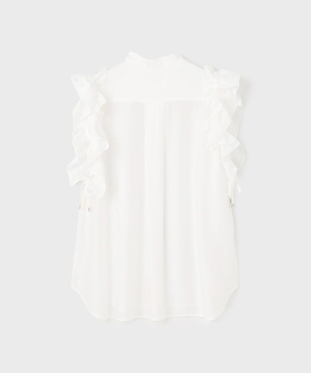GRACE CONTINENTAL マルチフリルノースリーブブラウス ホワイト