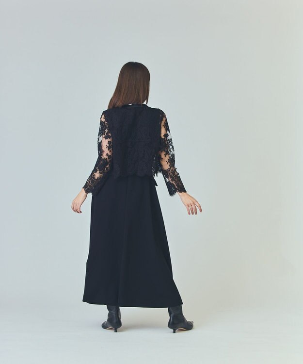 GRACE CONTINENTAL リバーレースジャケット ブラック