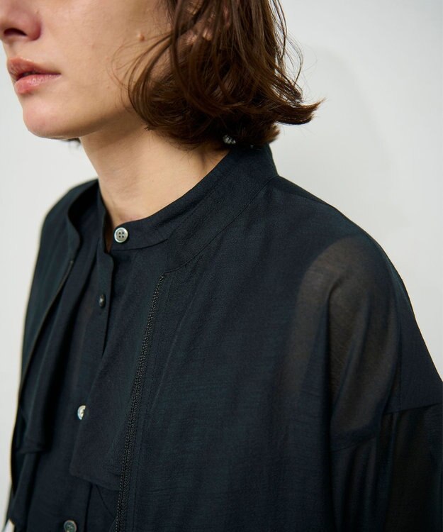 GRACE CONTINENTAL シアードレープブルゾン ブラック