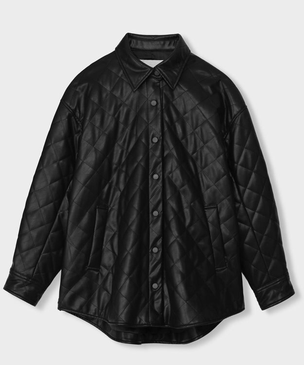 GRACE CONTINENTAL オーバーサイズキルトジャケット ブラック