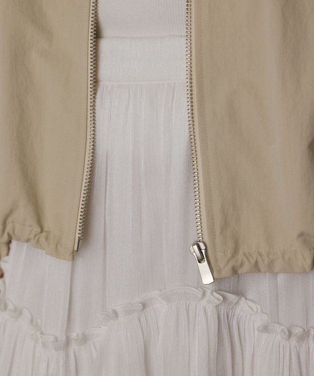 GRACE CONTINENTAL ナイロンバルーンフードジャケット ベージュ