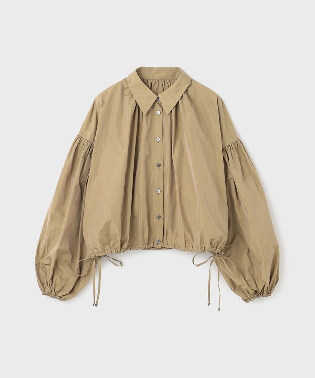 ギャザー入りパフトップ #黒 LITMUS ギャザー入りパフトップ #黒 LITMUS
